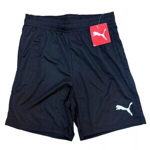 Puma Youth Size XL *NWT* Soccer Futbol Team Goal Sports Shorts Black/White Logo